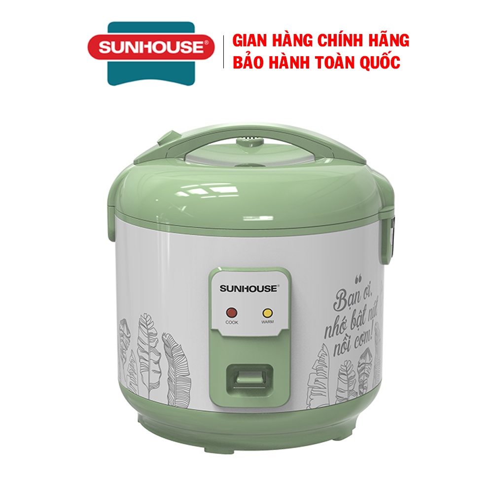 Nồi cơm điện Sunhouse SHD8621, Công suất 700W, Dung tích 1.8 lít, Sản xuất tại Việt Nam, Bảo hành 12 tháng