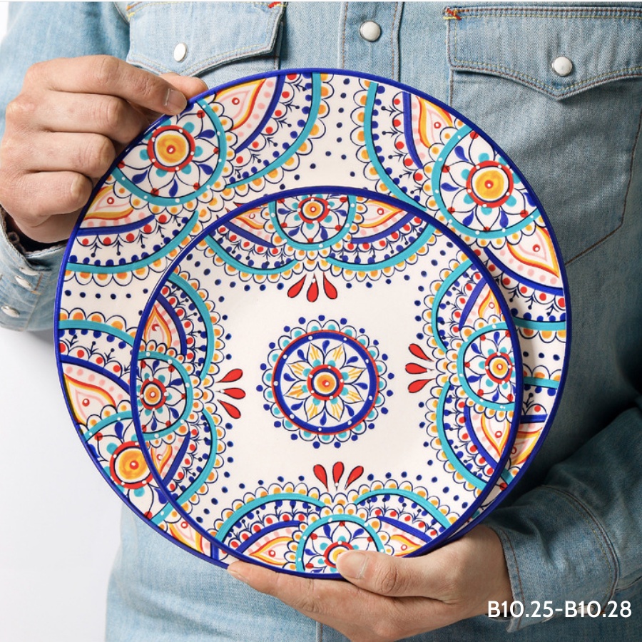Bát đĩa sứ đẹp - phong cách Địa Trung Hải - bán lẻ từng món