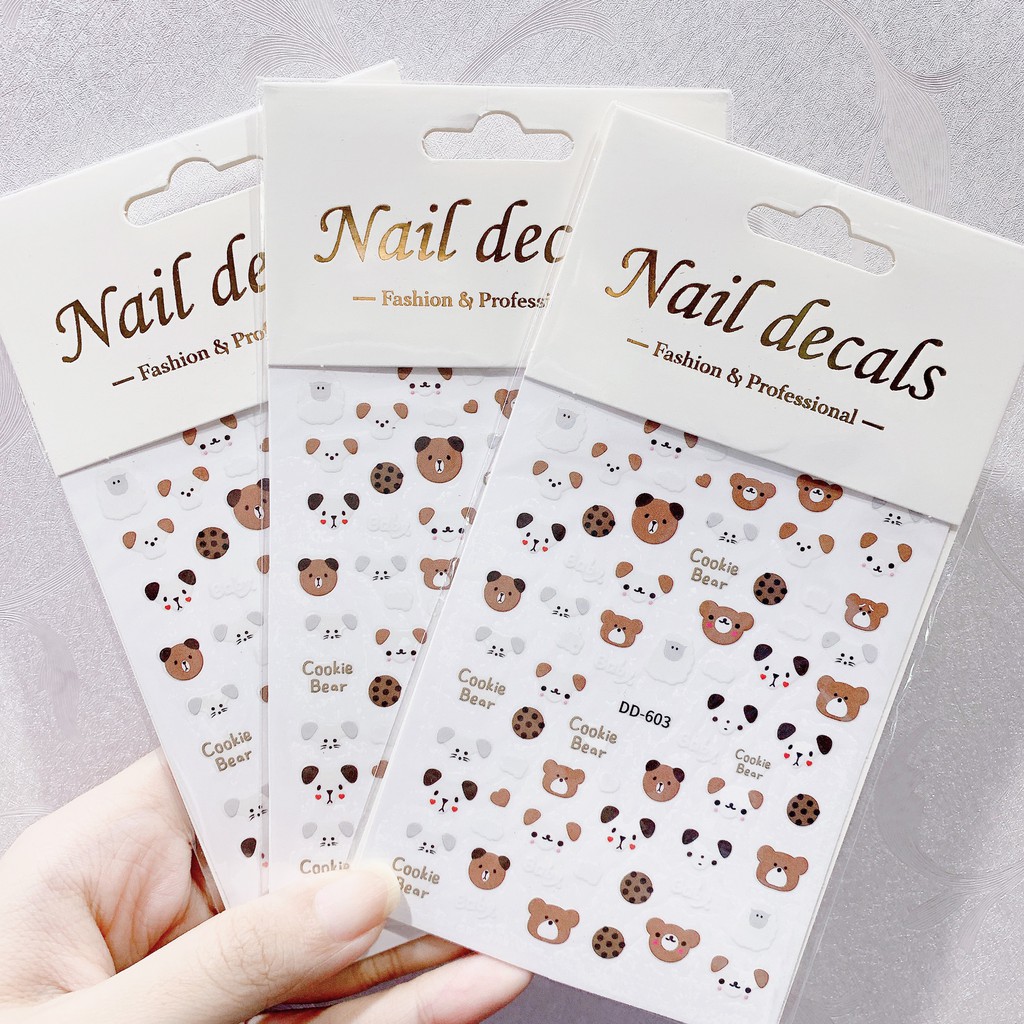 Sticker dán móng hình dán móng tay Hello Kitty