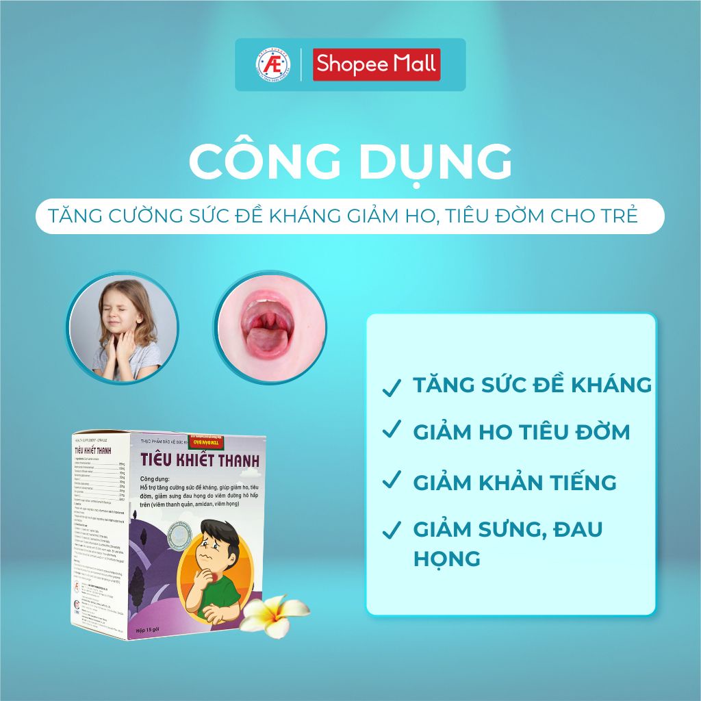 Cốm Tiêu Khiết Thanh - Ngăn ngừa và làm giảm triệu chứng viêm đường hô hấp (Hộp 15 gói)