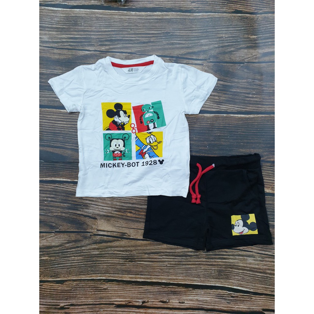 Bộ bé trai HM họa tiết Mickey (Size 2-10y)