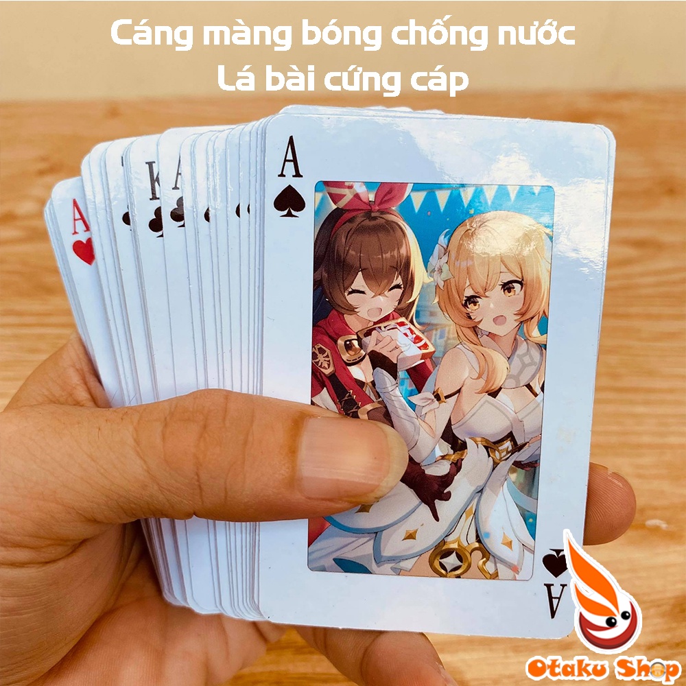 Bài tây Game Genshin Impact dùng chơi bài Poker, tú lơ khơ boardgame chuyên dành cho Otaku
