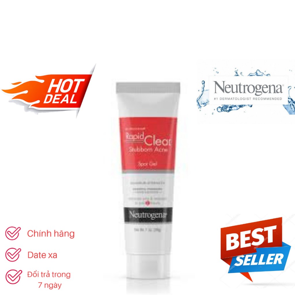 Gel Loại Bỏ Mụn Neutrogena Rapid Clear Stubborn Acne Spot Gel (28g)