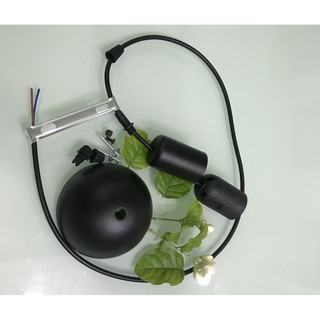 Bộ dây đui đèn thả 1 mét đen đui E27