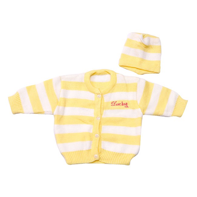 Bộ Áo Len Và Nón Giữ ấm Cho Bé