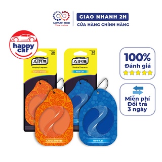 Sáp thơm lá treo ô tô Tinh dầu treo xe hơi AROMATE khử mùi, Nước hoa lá treo ô tô hương cam, xe mới chính hãng TaiwanHub