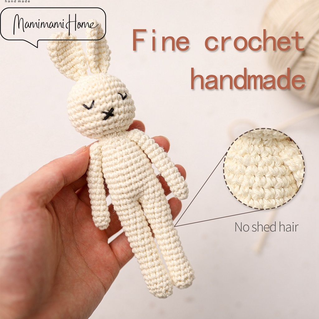 Đồ chơi thỏ nhồi bông MAMIMAMIHOME đan len handmade đáng yêu dành cho các bé