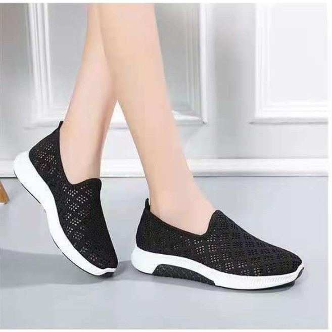 Giày Lưới Nữ Đế Bằng Thoáng Khí Siêu Êm Chân QA830