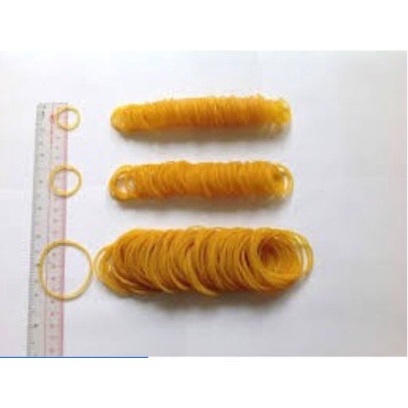 Gói 1 lạng - 5 lạng chun vòng, thun nịt màu vàng buộc hàng độ đàn hồi cao