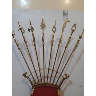 Combô Bộ bát bửu bằng đồng 65cm