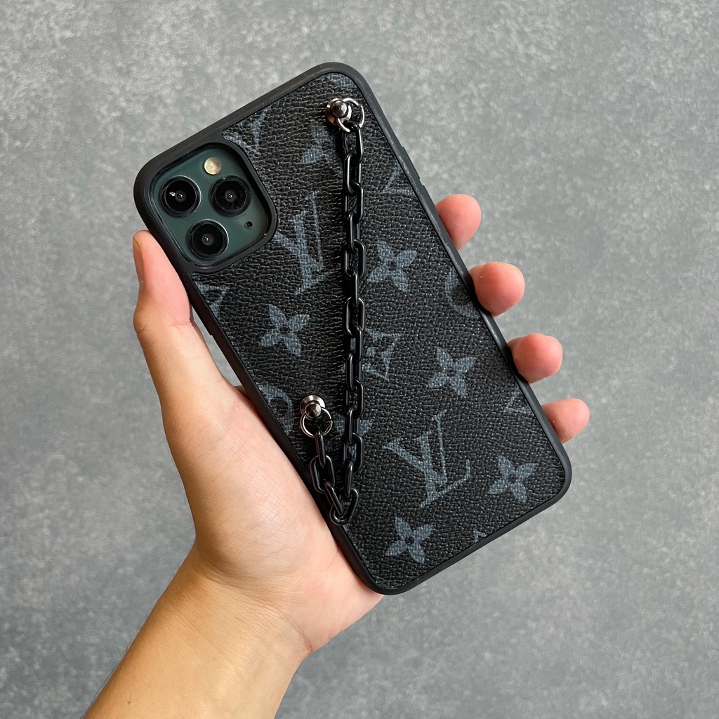 Ốp Iphone LV xích cam, xích đen