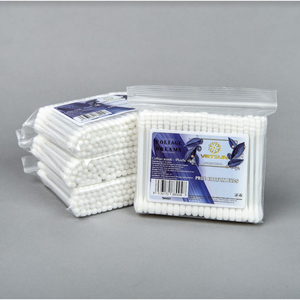 Tăm bông người lớn VietSun - bịch 100 que