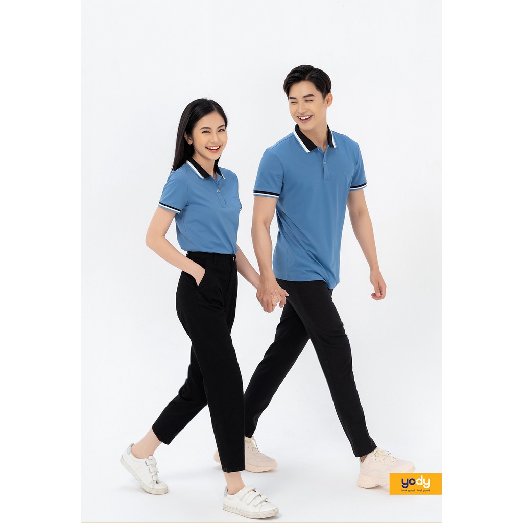 Áo polo Yody nam phối bo 01 chất liệu cotton thoáng mát Apm3639