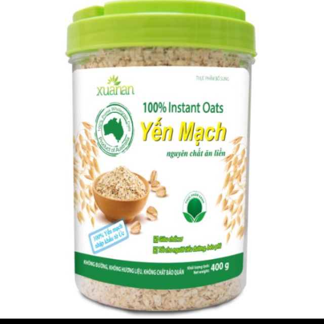YẾN MẠCH NGUYÊN CHẤT XUÂN AN 400G TẶNG KÈM 1 BÌNH UỐNG NƯỚC LÚA MẠCH