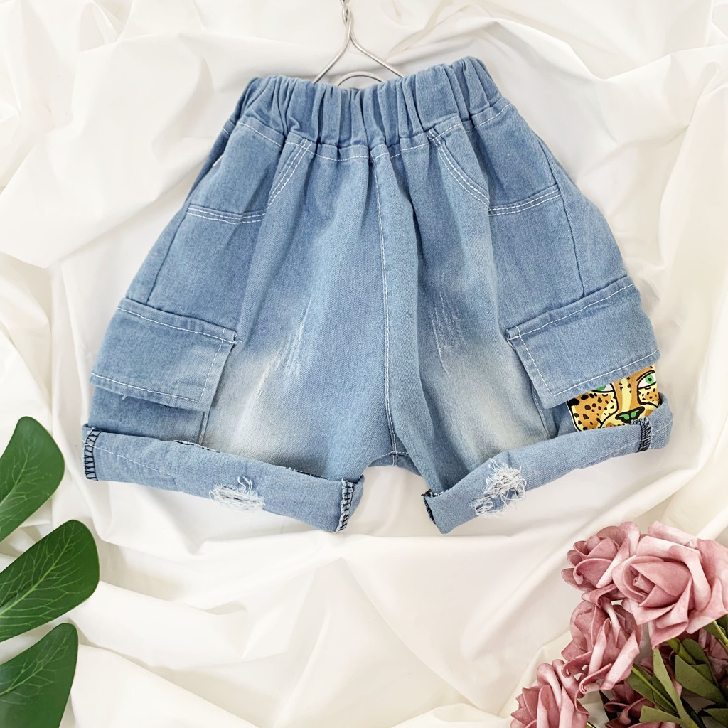 [ẢNH THẬT] Quần Bò Jean Báo Xám Cực Đẹp Cho Bé Trai 8-20 Kg Namkidshop (V257Q)
