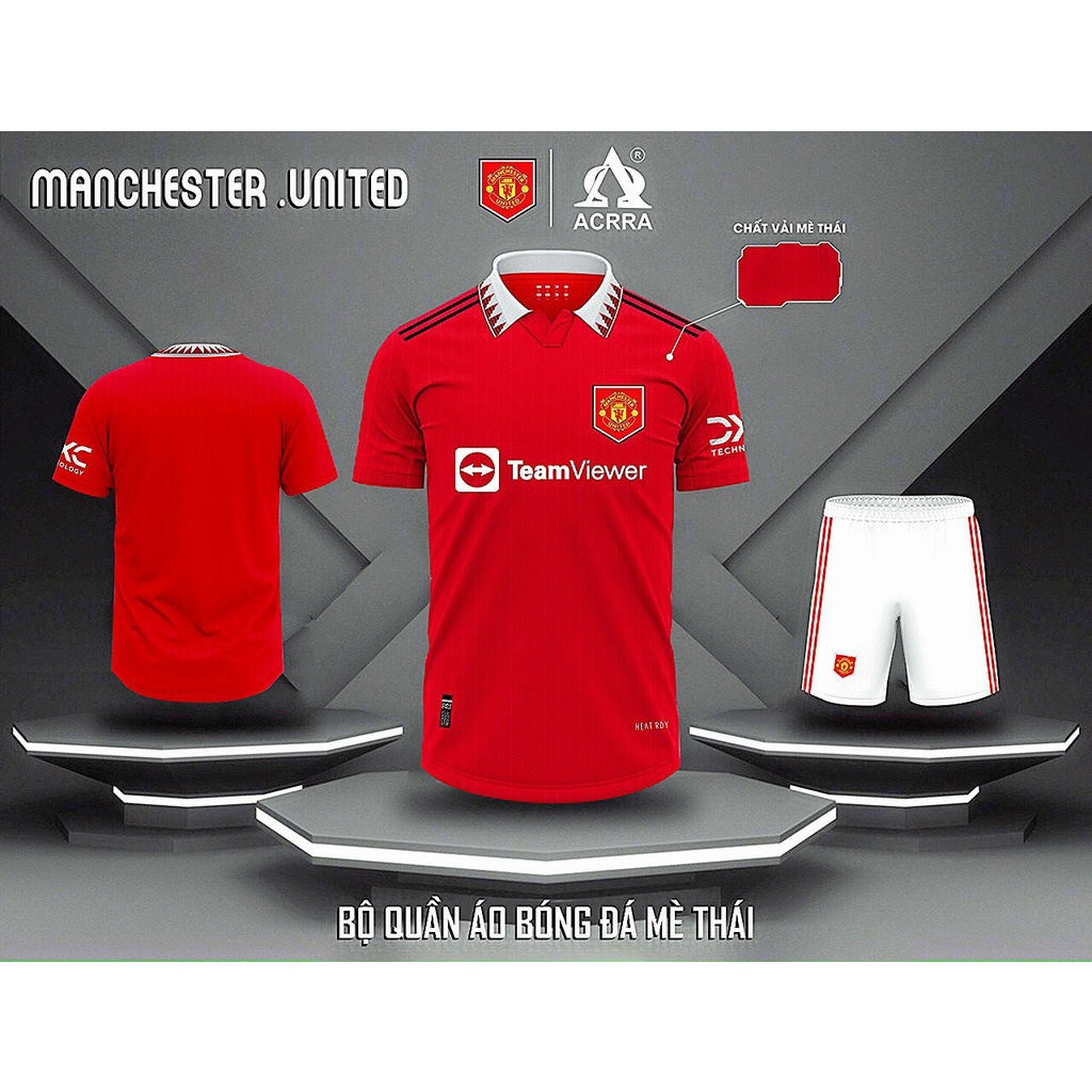 Áo Bóng Đá CLB Manchester United 2022 - Thun Thái Cao Cấp - Co Giãn 4 Chiều