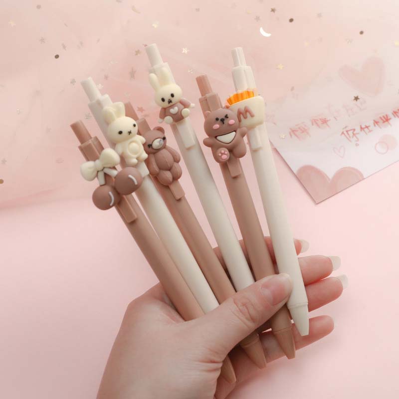 Bút Mực Gel Ngòi 0.5mm Hình Gấu Dễ Thương