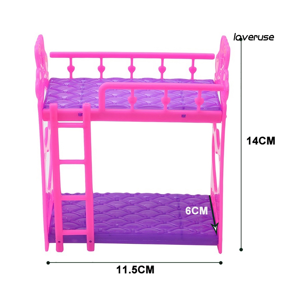 Giường Ngủ Mini Bằng Nhựa 11.5x14cm Dành Cho Búp Bê