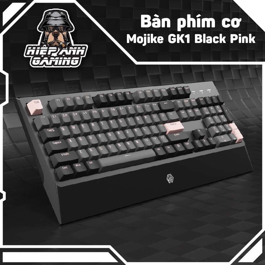 Bàn phím cơ Mojike GK1 Black Pink (AKKO sw v2 / LED trắng) | Bảo hành chính hãng 12 tháng