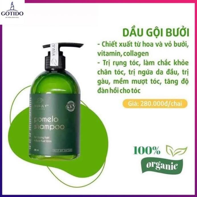 Dầu gội trị rụng tóc 280ml + Tinh dầu dưởng tóc bưởi ViJully 280ml [Ngăn rụng tóc hiệu quả] | BigBuy360 - bigbuy360.vn