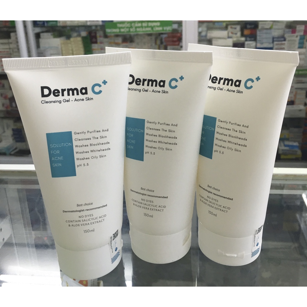 SỮA RỬA MẶT DERMA C+ dành cho da dầu mụn, chuyên khoa da liễu khuyên dùng, bác sĩ kê đơn