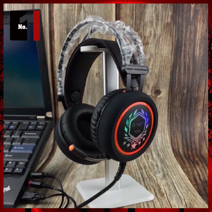 Tai Nghe Gaming LED Chụp Tai Headphone Có Dây GNet H99 - Tai Nghe Game Thủ Có Mic Máy Vi Tính Laptop Pc | WebRaoVat - webraovat.net.vn