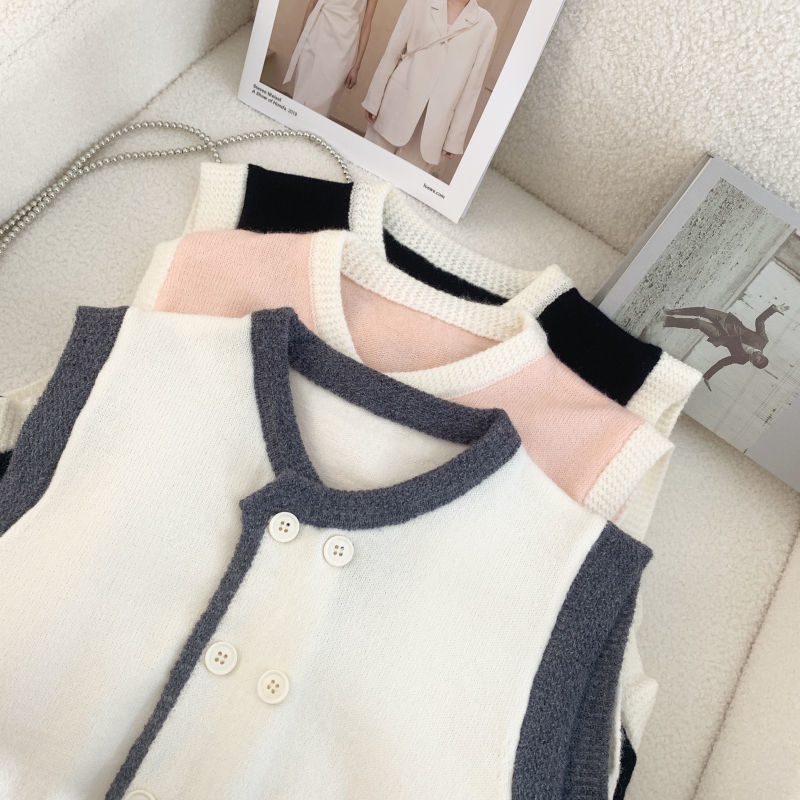 Áo Khoác Cardigan Dệt Kim Sát Nách Thời Trang Mùa Thu Cho Phái Nữ