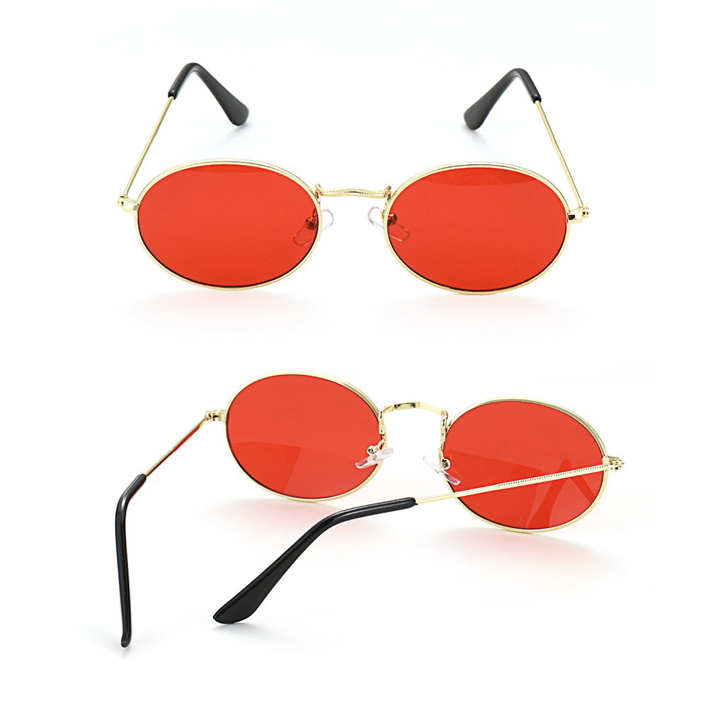 Kính Mát Gọng Oval Nhỏ Chống Tia Uv400 Phong Cách Steampunk | BigBuy360 - bigbuy360.vn