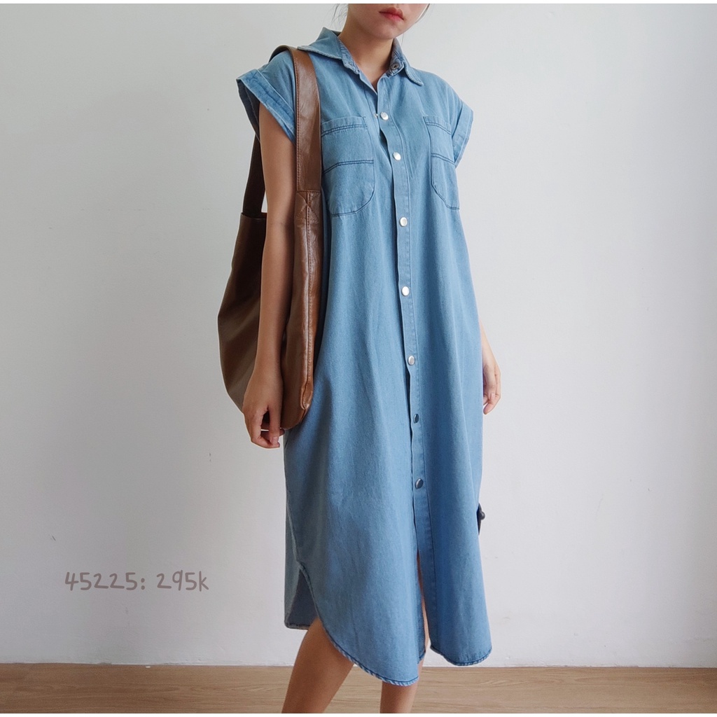 Đầm denim tay săn N - 45225