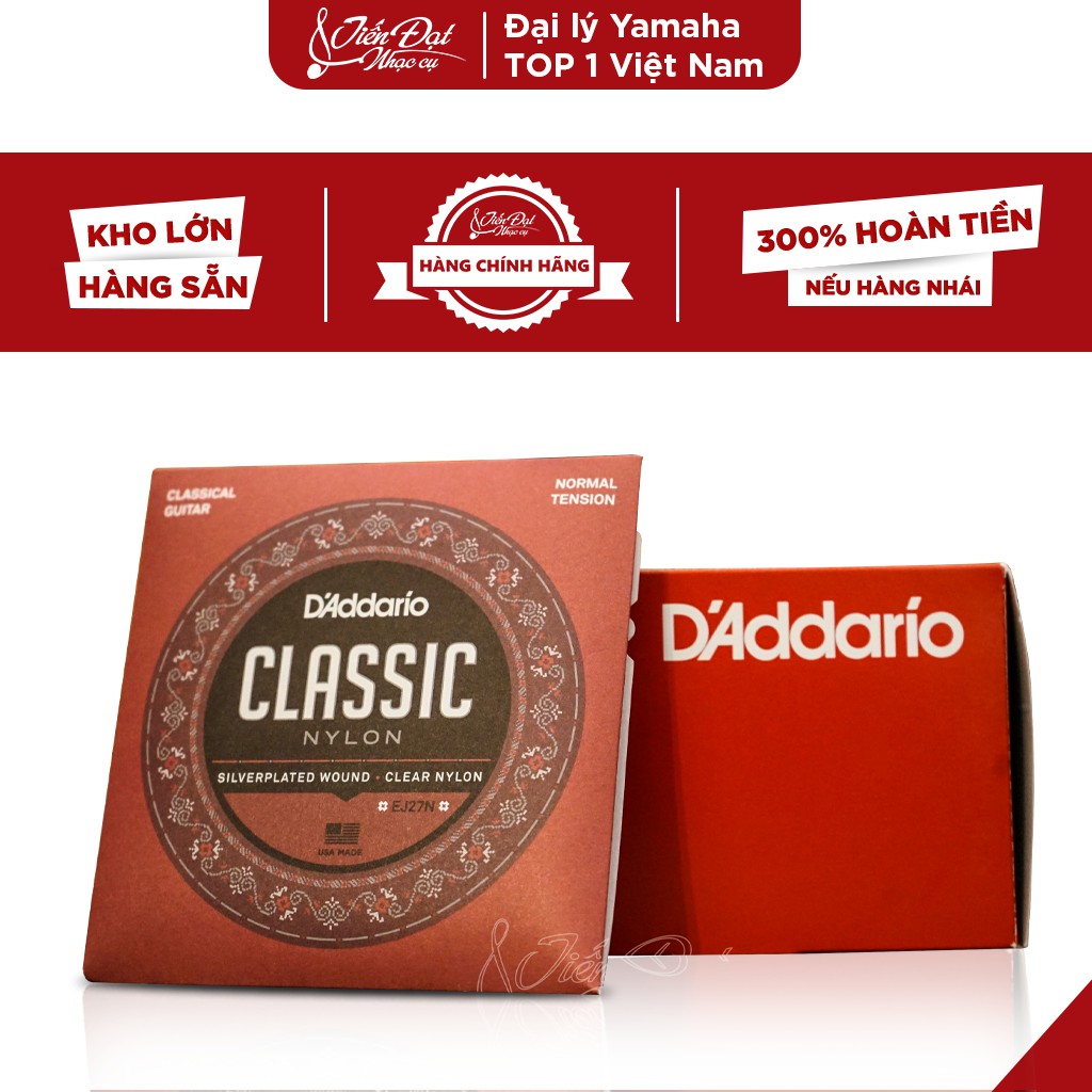 Bộ 6 Dây Đàn Guitar Chính Hãng Classic D'Addario EJ27N, EJ45, EJ45C, EJ49