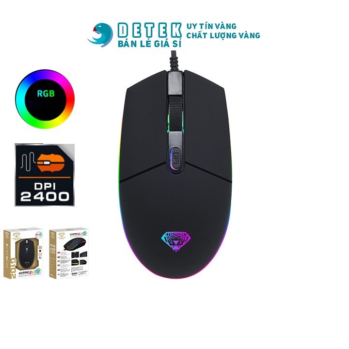 {có video} Chuột game thủ Divipard G102 RGB DPI 2400 led đa màu phù hợp cho game thủ và văn phòng BẢO HÀNH 3 THÁNG