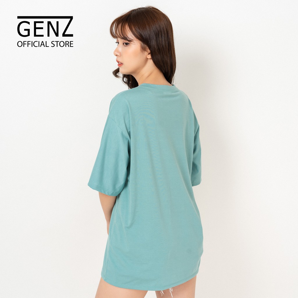 Áo thun tay lỡ nam nữ GENZ form rộng, full hộp, Supper Girl, Xanh - Z42 | BigBuy360 - bigbuy360.vn