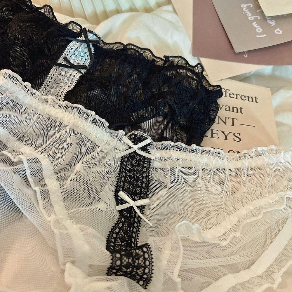 SOMEDAYZL Quần Lót Cotton Lưng Vừa Đính Nơ Gợi Cảm Thoáng Khí Cho Nữ