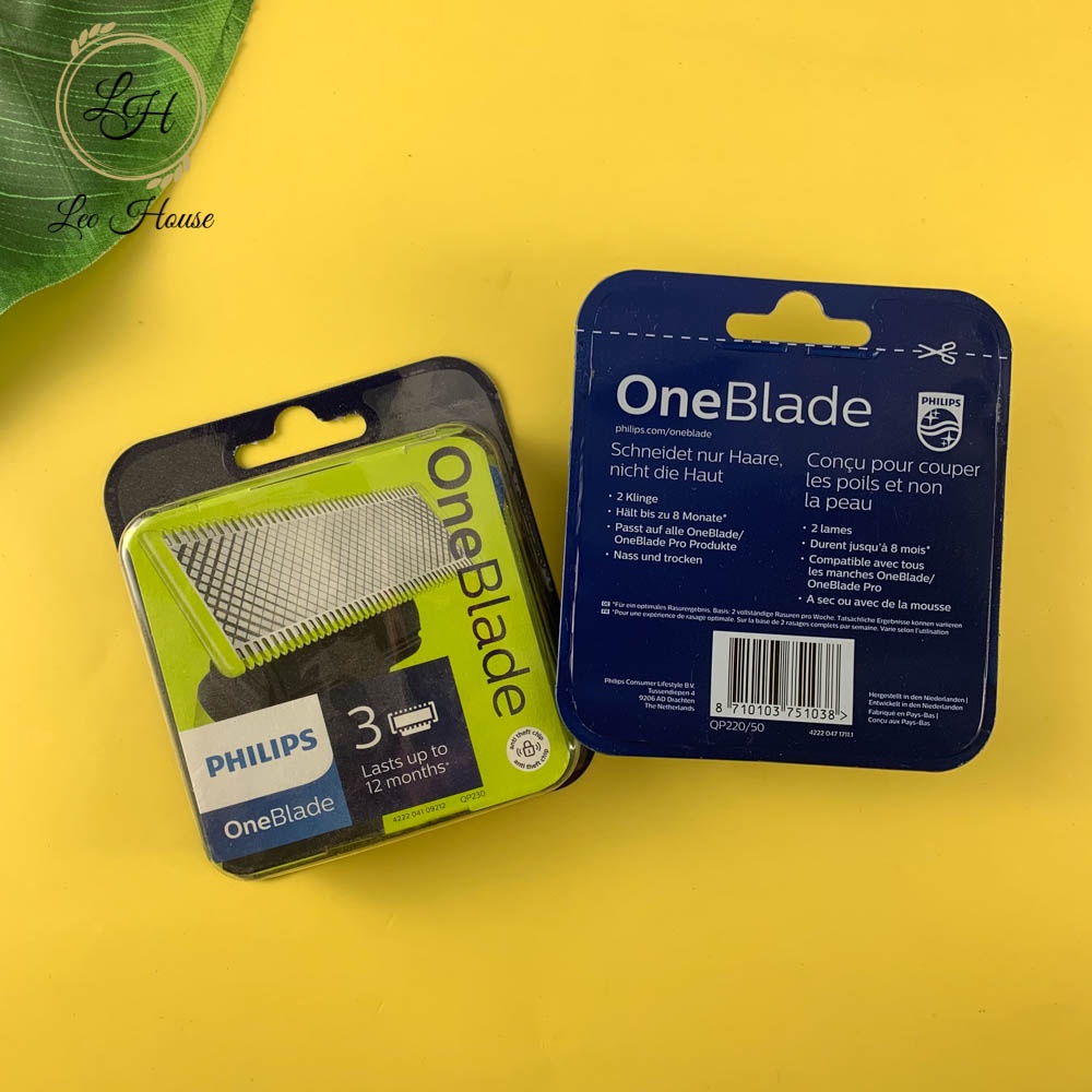 Lưỡi dao cạo thay thế cho máy cạo râu Philips Oneblade QP220/20 QP230/50