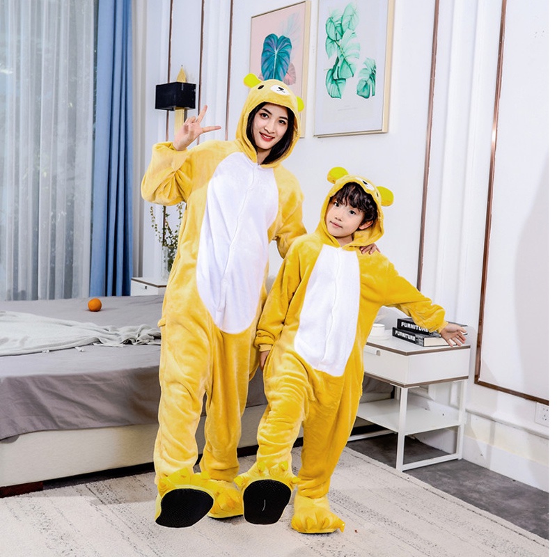 Bộ Đồ Ngủ Liền Quần Hình Hươu Cao Cổ / Gấu Trúc / Bò Sữa Đáng Yêu Dành Cho Người Lớn
