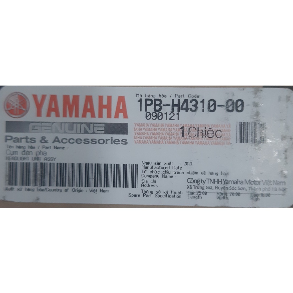 Cụm đèn pha Jupiter FI chính hãng Yamaha 1PB-H431-000