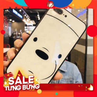 Ốp lưng iphone kính cường lực gấu cute