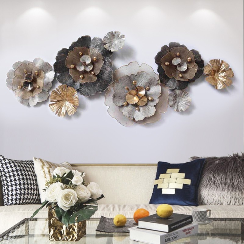 Tranh Sắt Treo Tường Nghệ Thuật, Tranh Decor Trang Trí Hoa Nghệ Thuật mã A2025 size 158cm