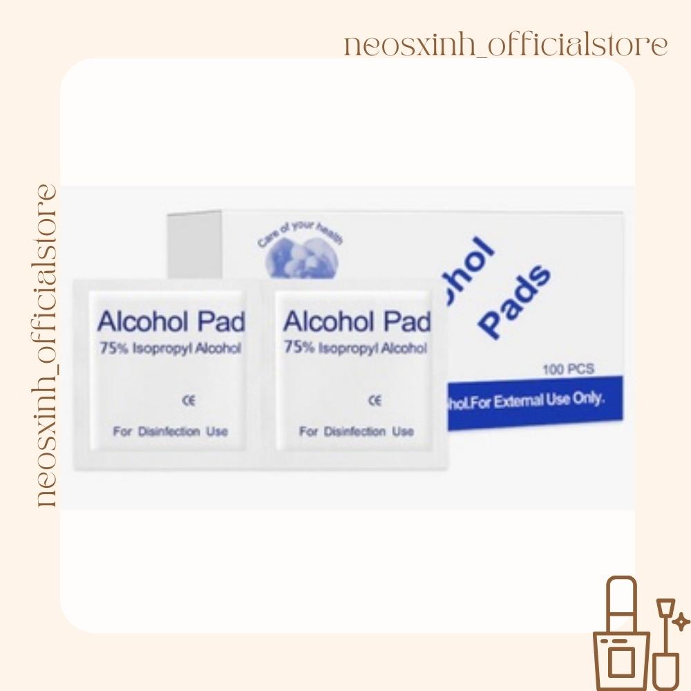 Bông Tẩm Cồn Alcohol Pads Sát Khuẩn Móng Tay Tiện Lợi - Lẻ 1 Miếng - Neosxinh Nails