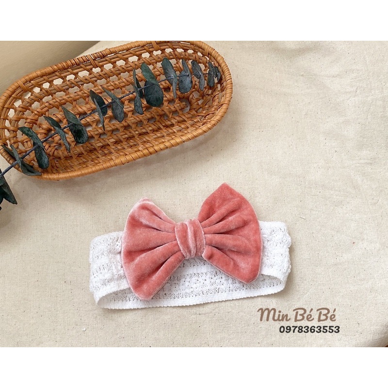 Băng đô, turban nơ nhung dễ thương cho bé gái