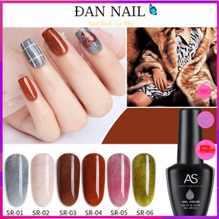 Sơn móng tay nhung lông thú họa tiết da báo sr 15ml
