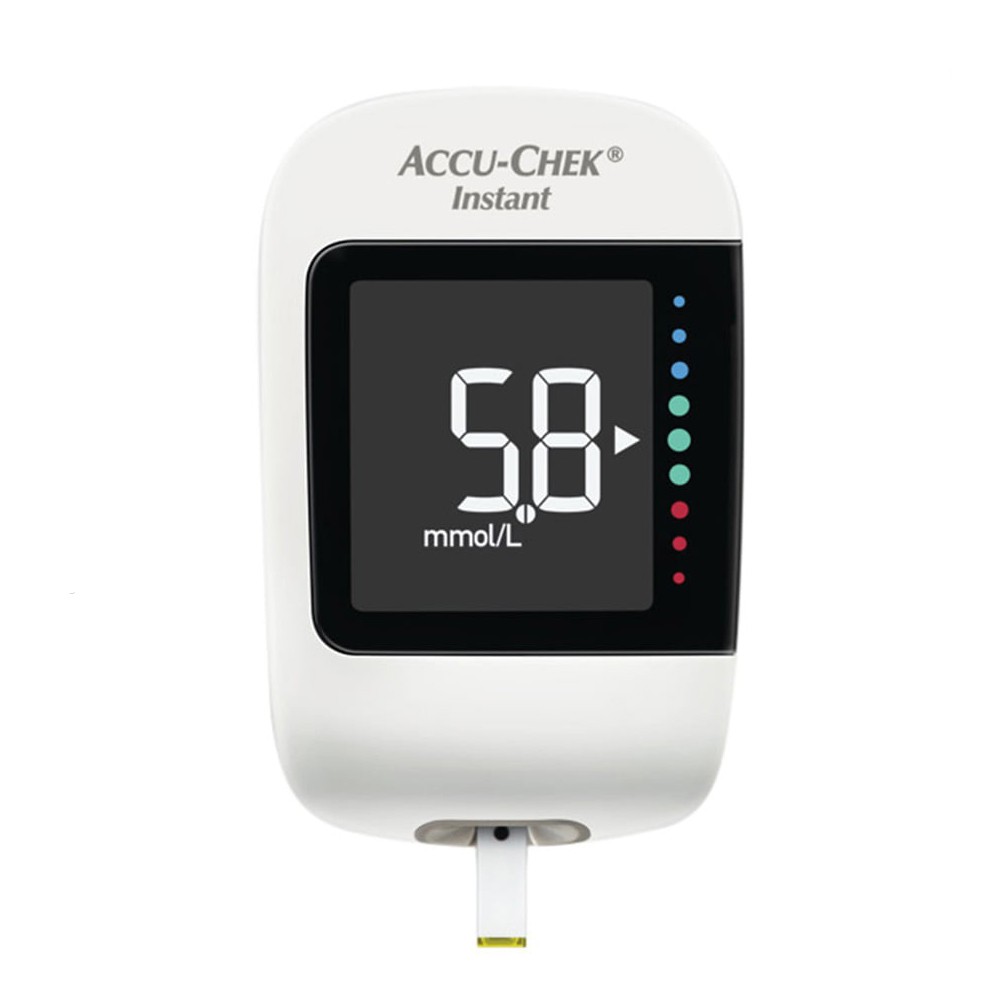 Máy đo đường huyết ACCU CHEK INSTANT - Máy đo tiểu đường tặng kèm 25 que thử và 25 kim chích