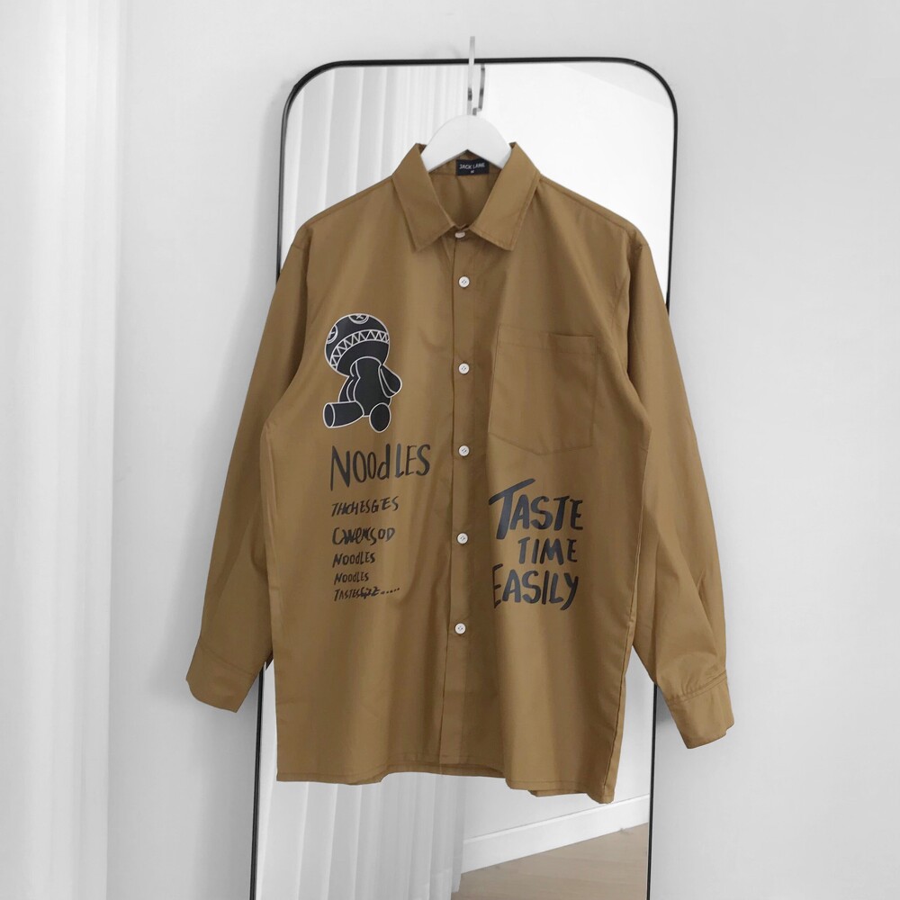 Áo Sơmi dài tay Noodles, JACKLANE, Áo sơmi dài tay Unisex Jack Lane | BigBuy360 - bigbuy360.vn