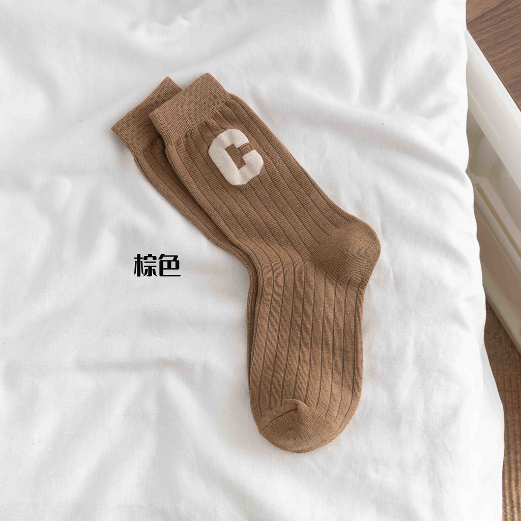 Vớ WAFNHA D368 cổ vừa phong cách thể thao thời trang đường phố dành cho nữ