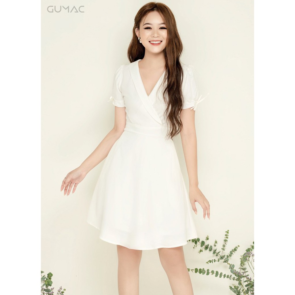 Đầm tay nơ GUMAC MS05908_TRANG