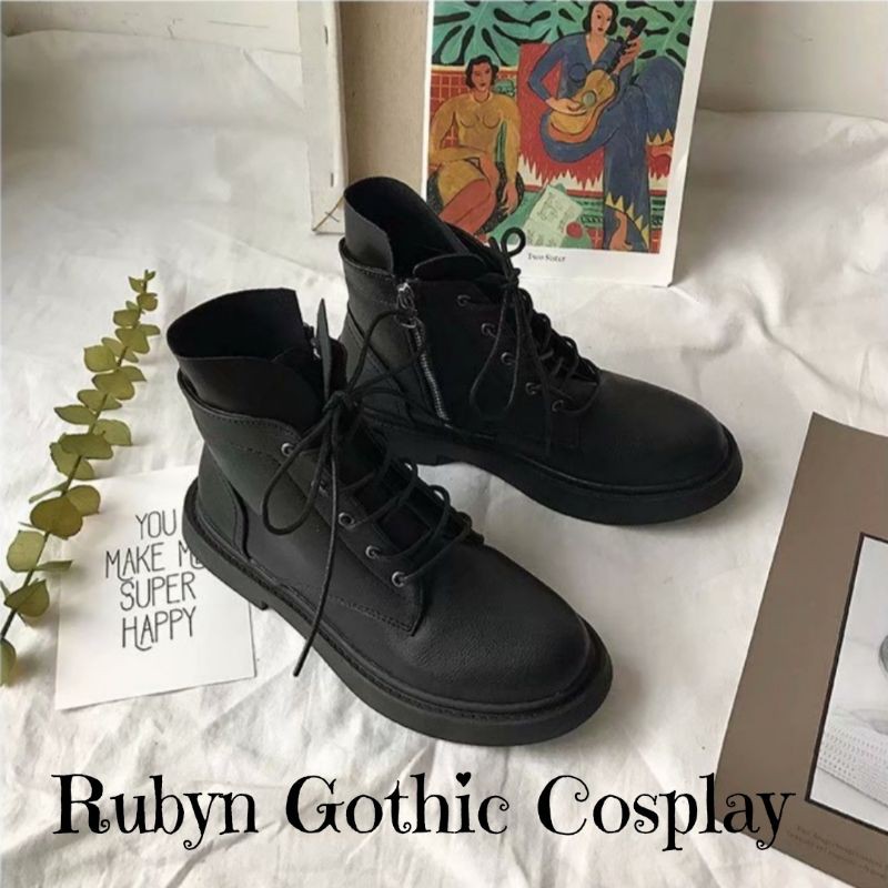 [CÓ SẴN] 🔥 Giày Boots Chiến Binh Cổ Lửng 2 Tầng Khóa Kéo cá tính | BigBuy360 - bigbuy360.vn