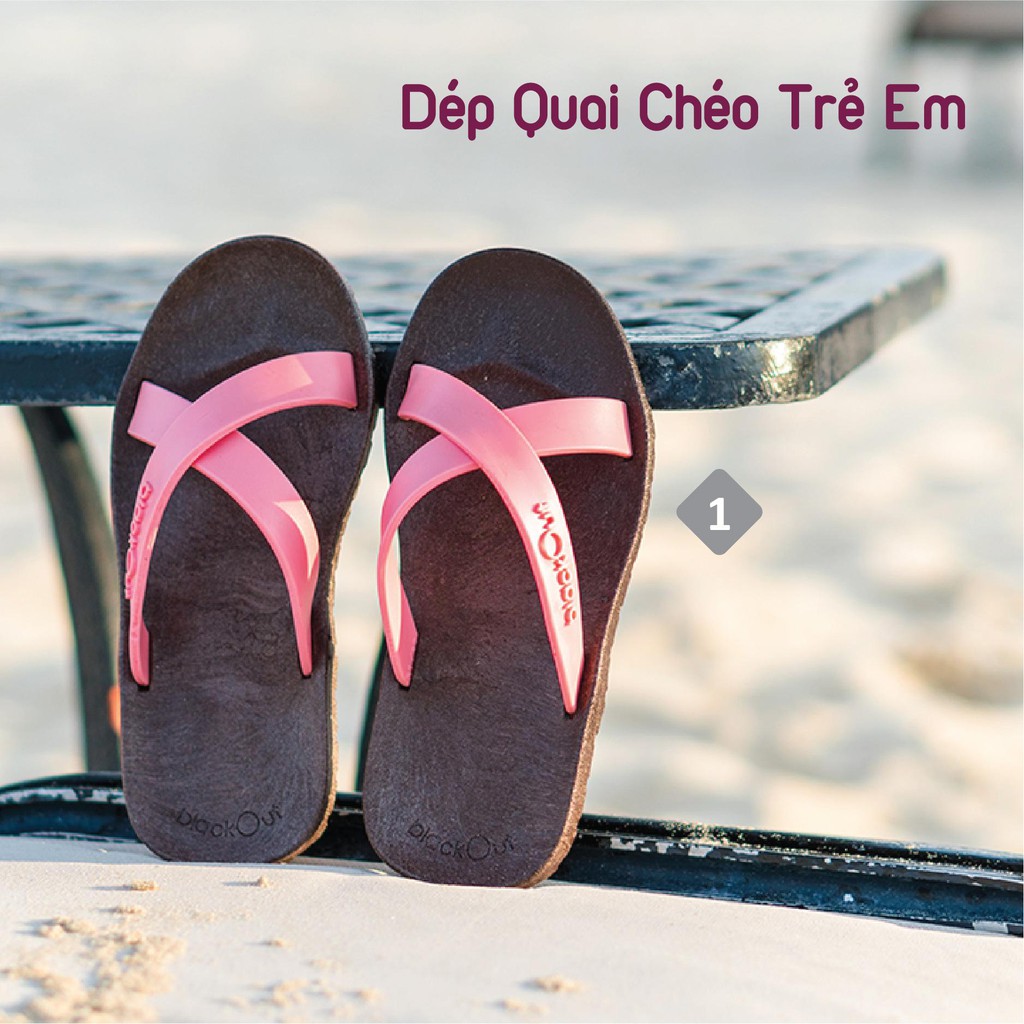 Dép quai chéo Blackout trẻ em