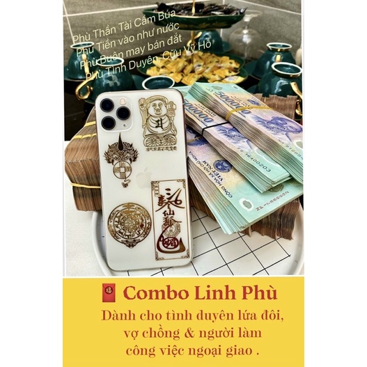 Miếng dán Linh Phù  điện thoại phù hợp các dòng máy hoặc bỏ ví đẹp lung linh.