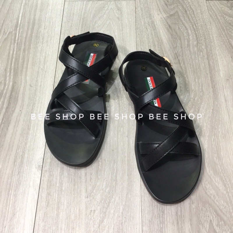 Dép sandal quai hậu Dolce quai chéo đế cao su - Dép DG nam - Dép xỏ ngón - Bee Shop