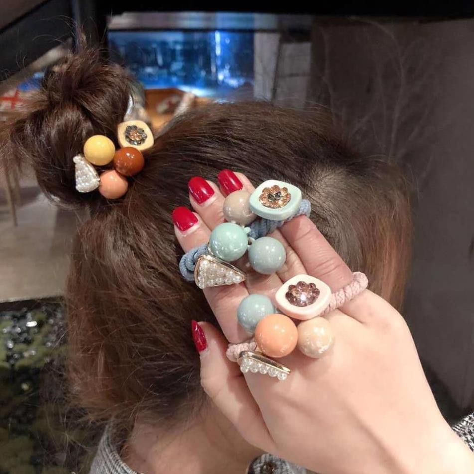 Dây buộc tóc nữ, Chun Cột Tóc Nữ Đẹp Dễ Thương Phong Cách Hàn Quốc